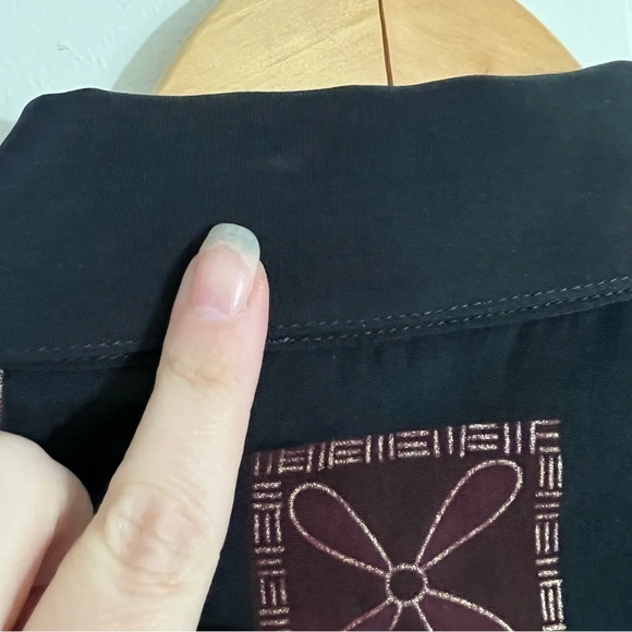 Draper’s & Damon’s Button Up Shirt 1X Multi Patterned Shiny Retro Vintage Formal - Picture 9 of 10